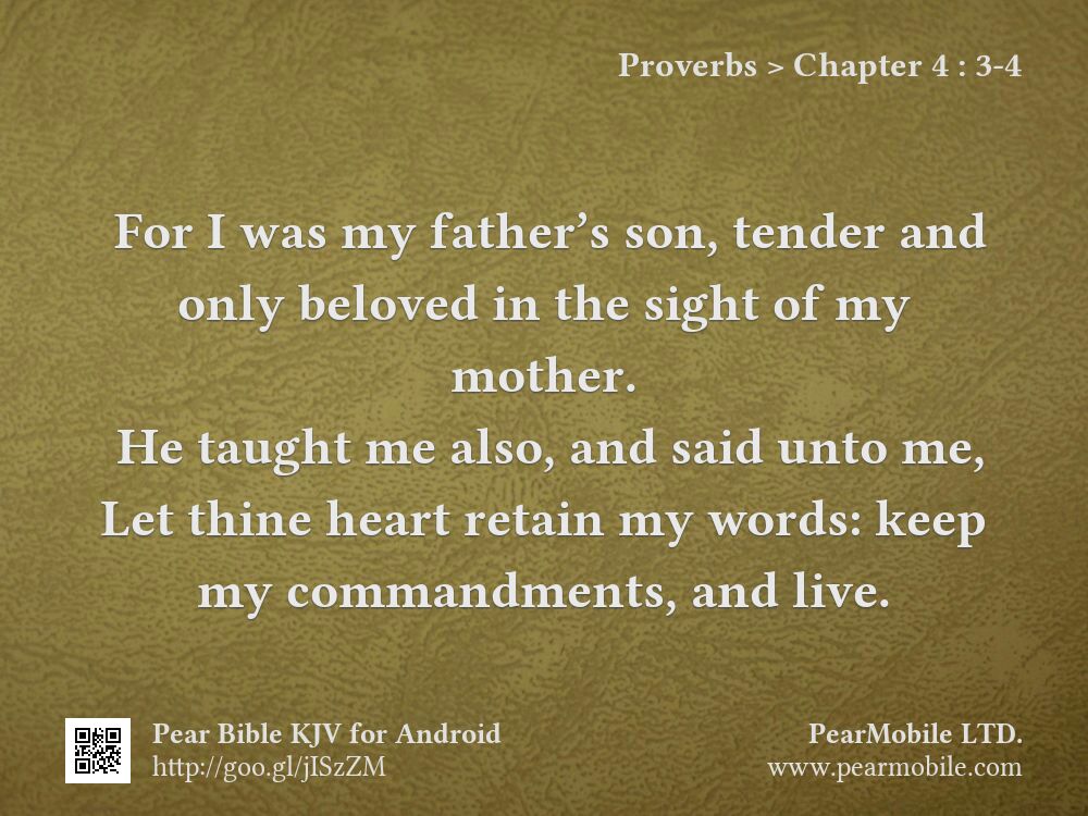 Proverbs, Chapter 4:3-4